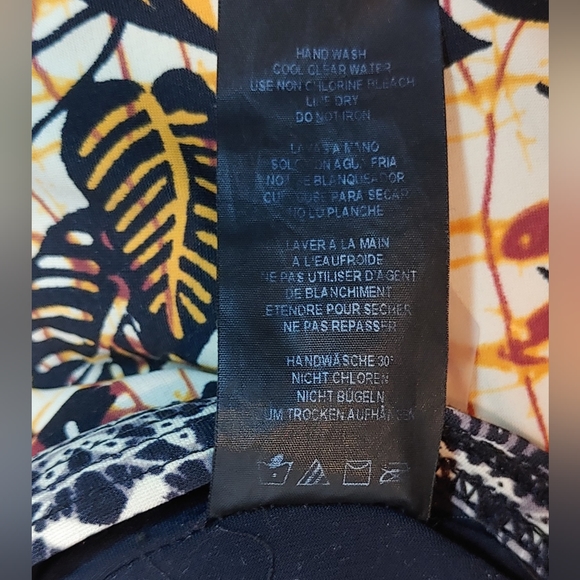 Amoressa by Miraclesuit "Dijon Ingot" One-Piece Mesh Insets Leaf Print Size 12 - Picture 12 of 13